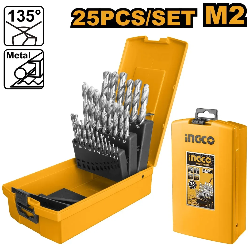 43758.webp Set de burghiu pentru metal 25buc INGCO AKD1251 — изображение 1