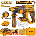 Ciocan rotopercutor cu acumulator SDS plus 2.0J  INDUSTRIAL INGCO CRHLI202081