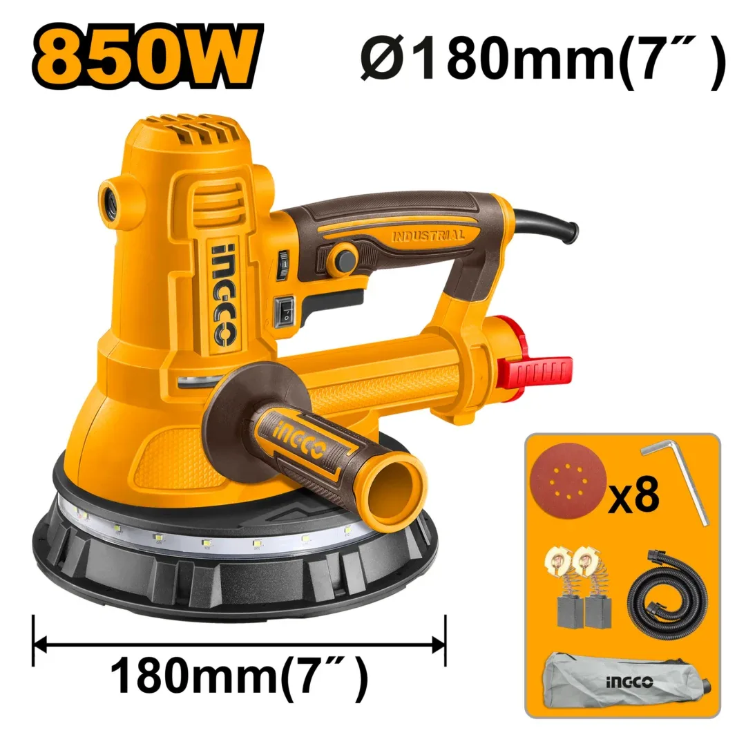 50662.webp Mașină de șlefuit pereții 850W INDUSTRIAL INGCO DWS10508 - imagine 1