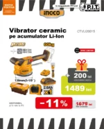 Vibrator ceramic pe acumulator  Li-Ion 20V/1*2Ah INGCO CTVLI20015 — изображение 2