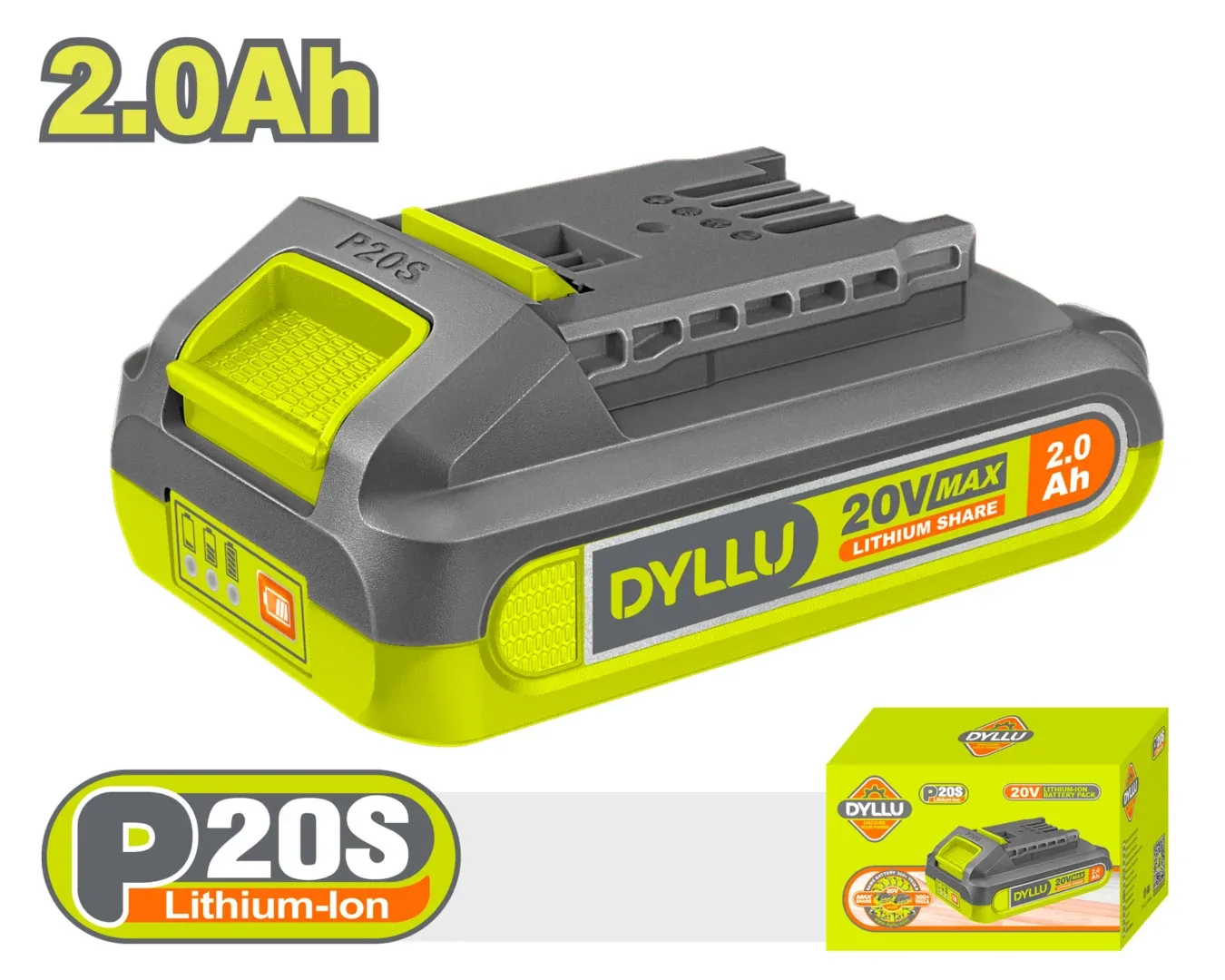 51055.webp Acumulator instrument electric 20.0V 2.0Ah DYLLU DTLBP520 — изображение 1