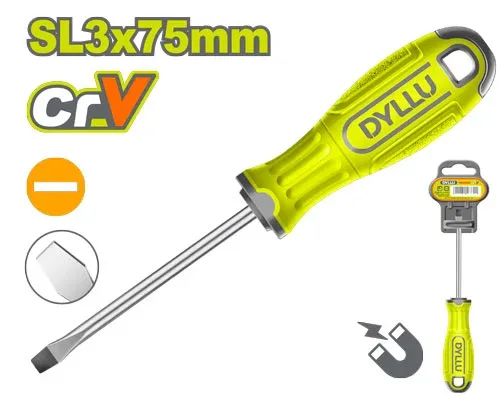 51430.webp Surubelniță plată SL3*75mm DYLLU DTSD1233 — изображение 1