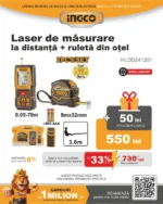 Set instrumente de măsurare 2buc INGCO HLDD241201 — изображение 2