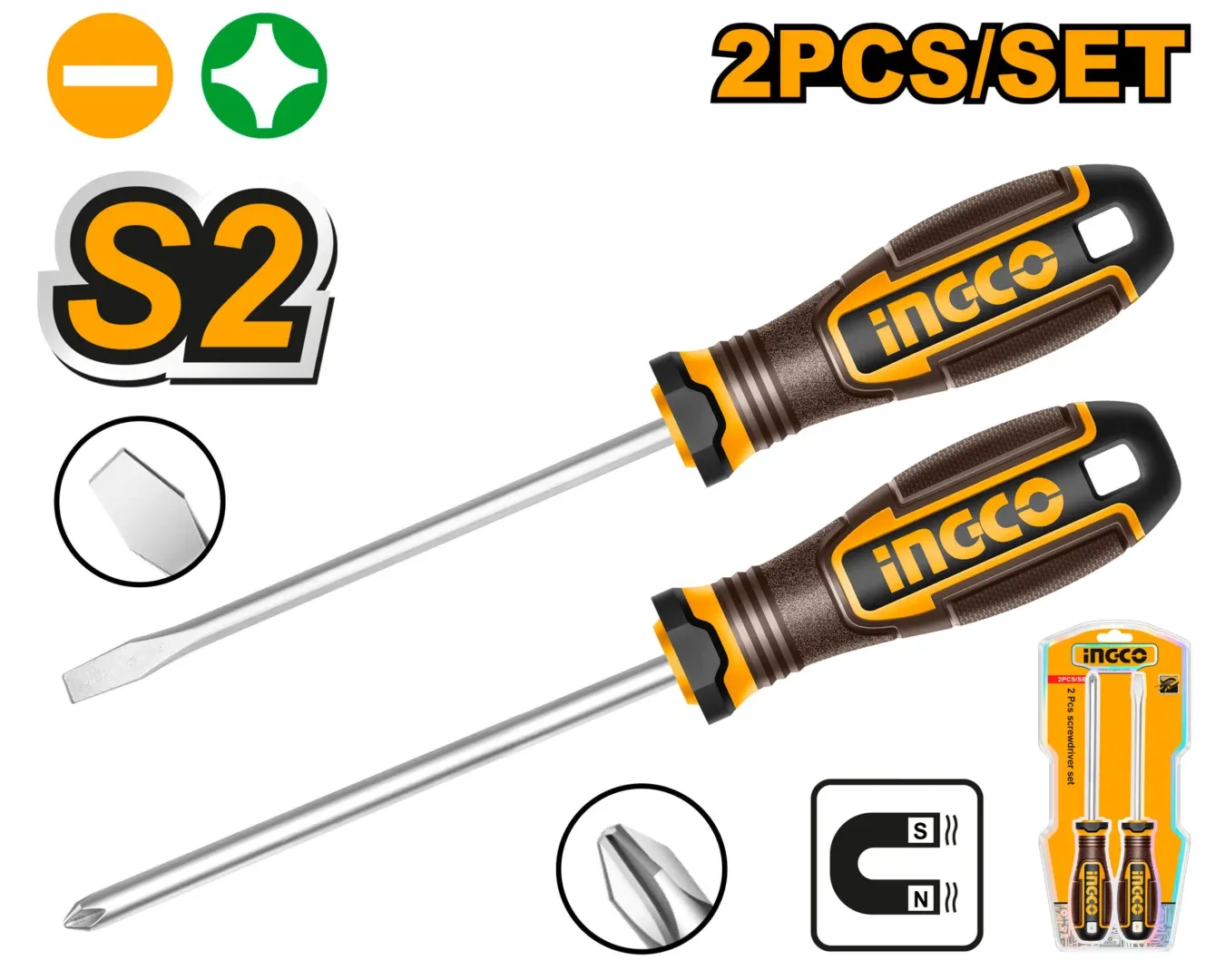 52189.webp Set surubelnite 2PCS INGCO HKSDS0228 — изображение 1