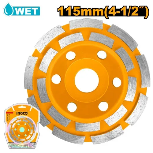 52917.webp Disc diamantat tip cupa 115*22.22mm INGCO CGW021151 - imagine 1