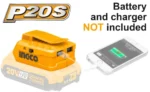 Încărcător rapid li-ion, USB-A LI-ION 20V/1-2A INGCO CUCLI2001