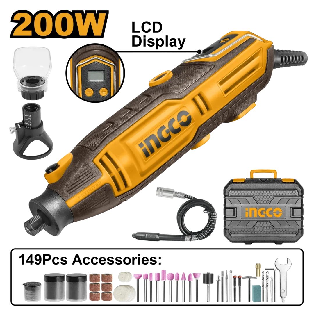 48128.webp Masina de slefuit si gravurat 200W INGCO MG2008 - imagine 1