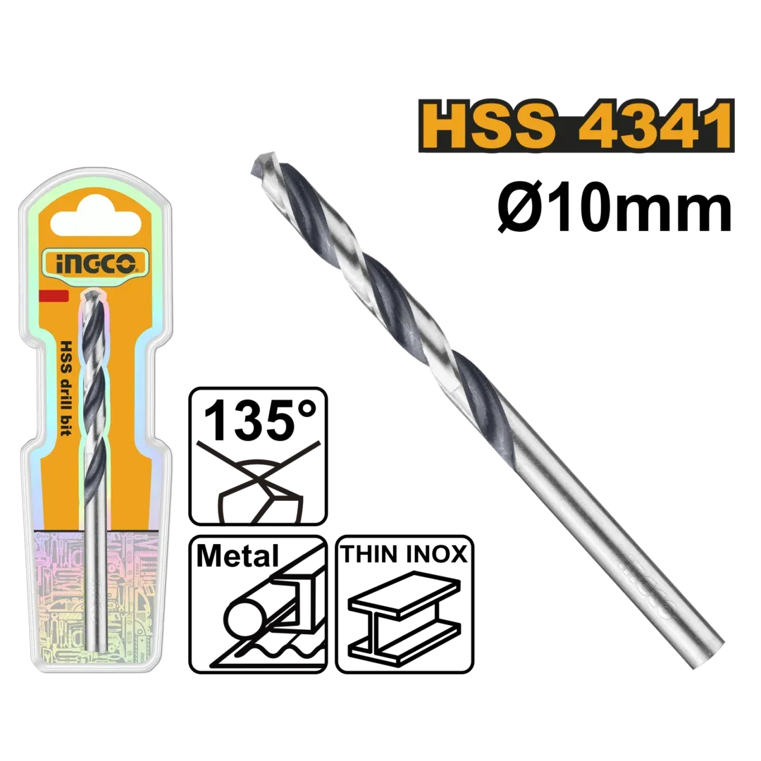 48196.webp Burghiu pentru metal HSS 10mm INGCO DBT1201004 — изображение 1