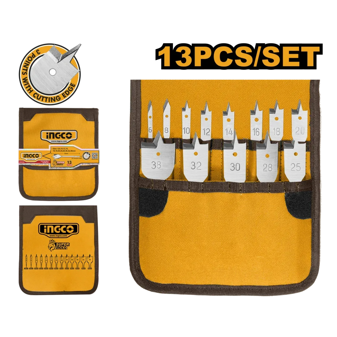 48197.webp Set de burghiu pentru lemn 6-38mm 13buc INGCO AKD41301 — изображение 1