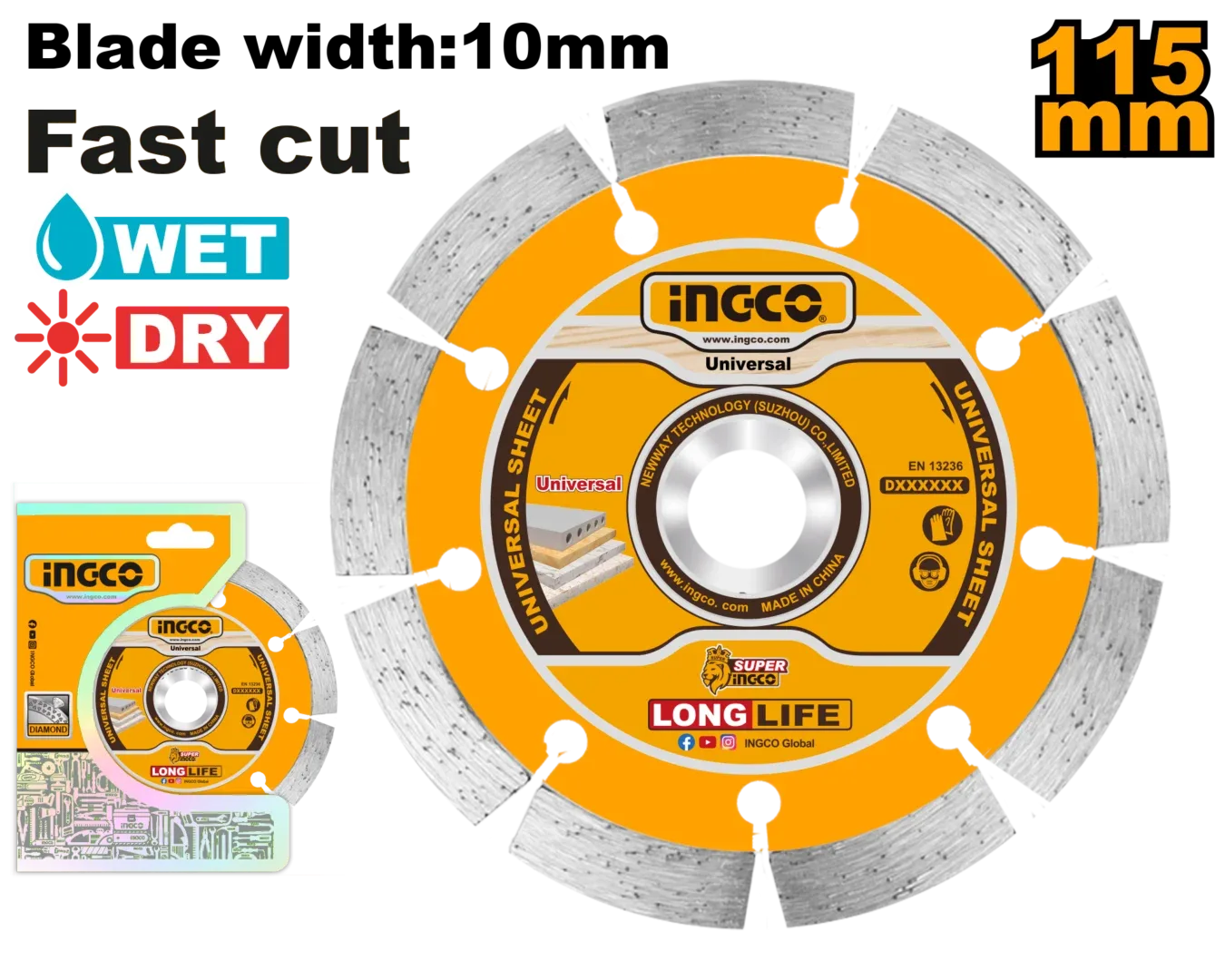 48202-1.webp Disc diamant 115mm INGCO DMD011152 - imagine 1