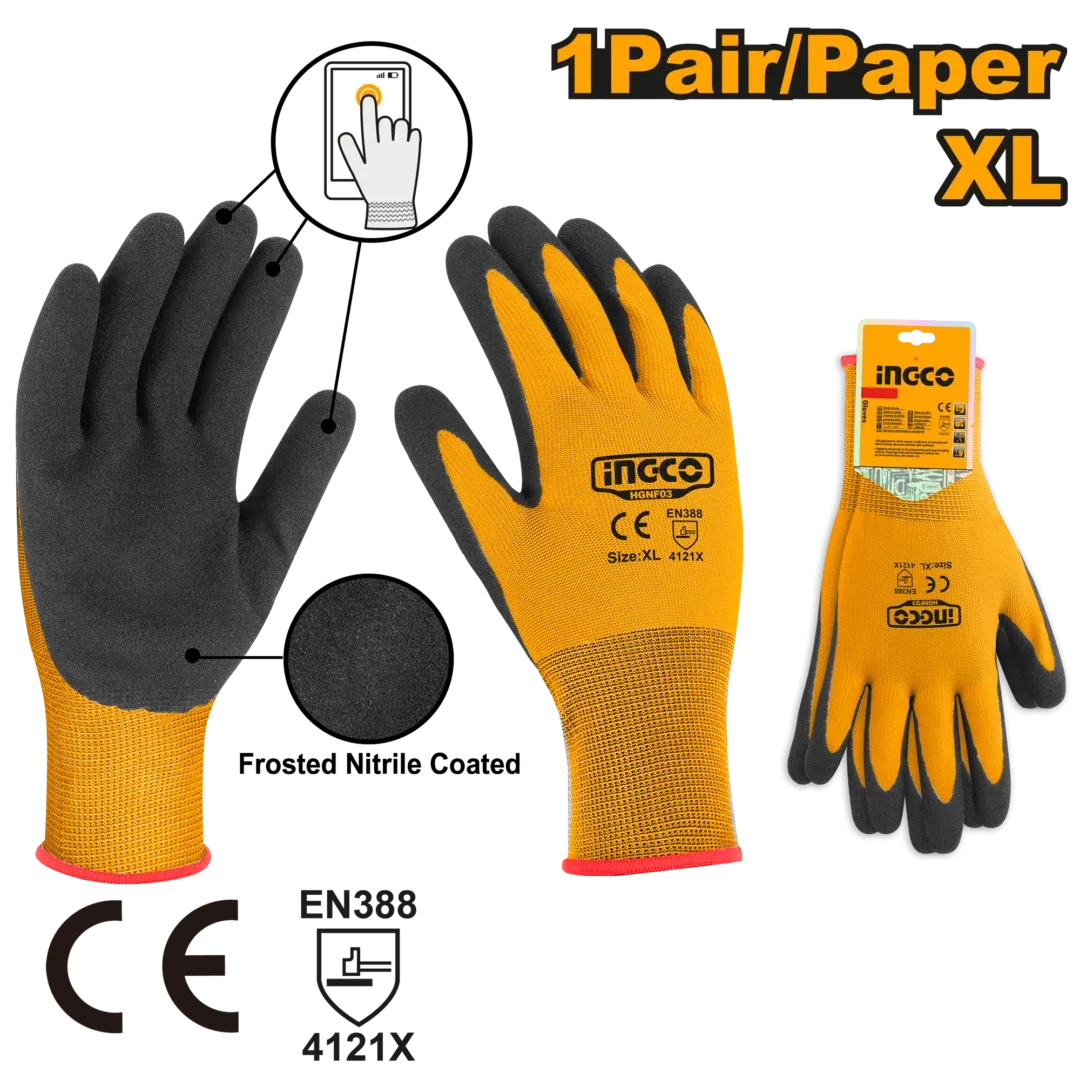 48297.webp Manusi de nitril XL INGCO HGNF03 - imagine 1