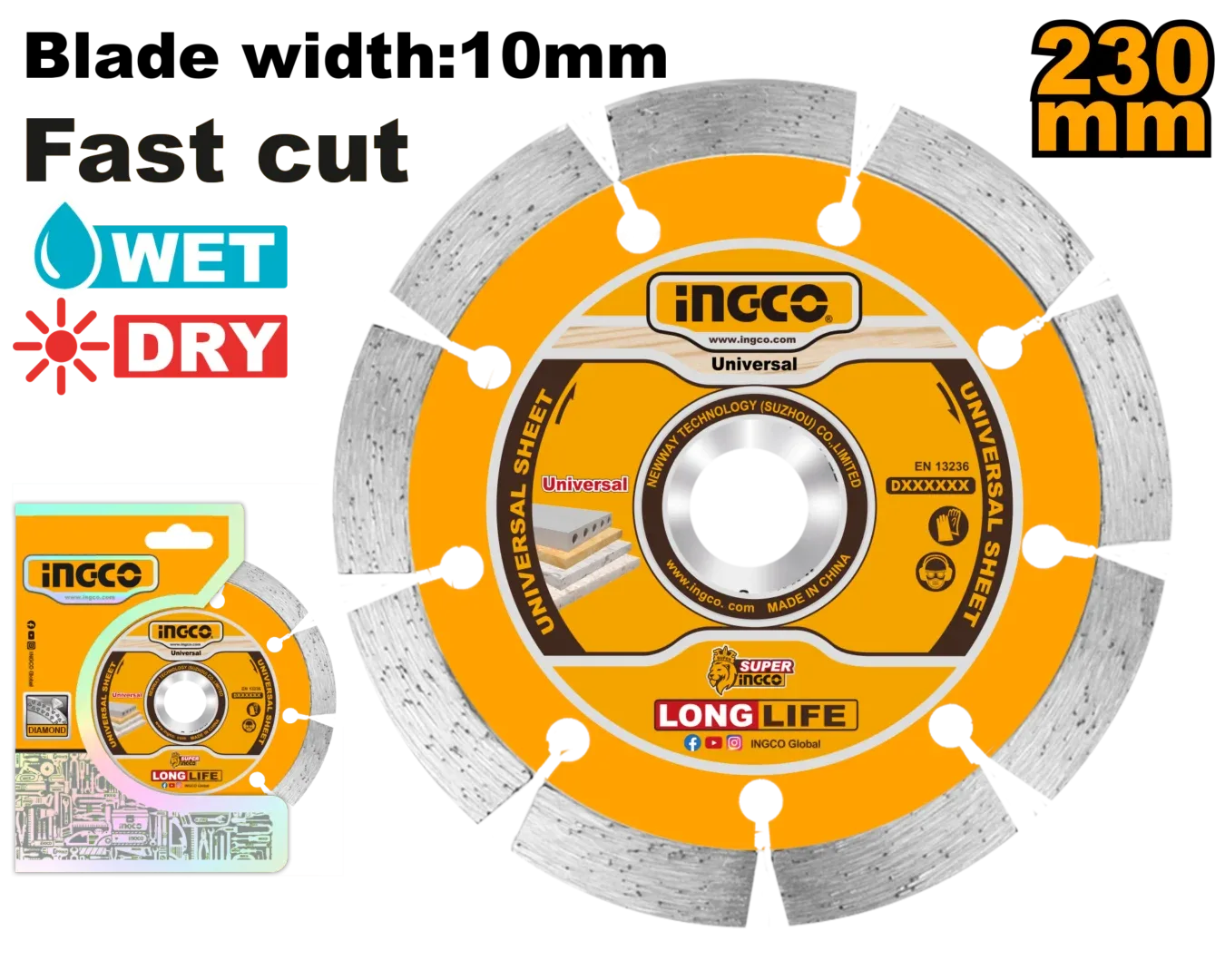 48854.webp Disc p/u beton 230*22.2mm INGCO DMD012302 - imagine 1
