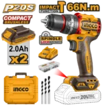Aккумуляторный ударный шуруповёрт 20V/2*2Ah 66N.m INGCO CIDLI20668