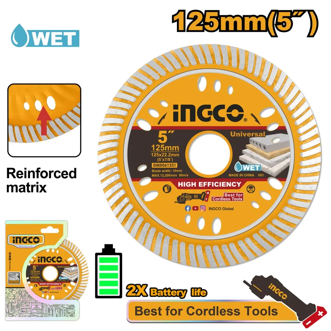 52872.webp Disc diamant 125mm INGCO DMD061251 - imagine 1