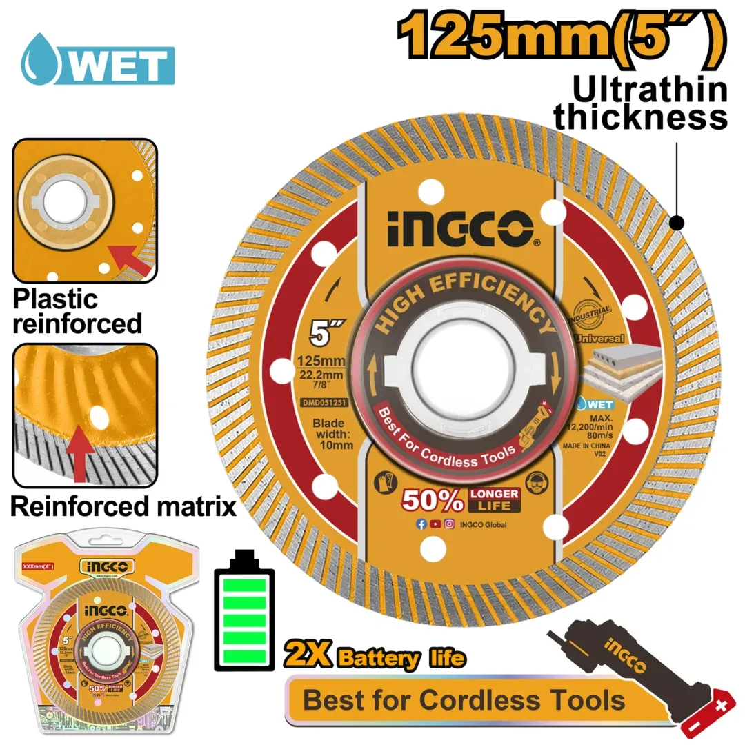 53361.webp Disc diamant 125mm INGCO DMD051251 - imagine 1