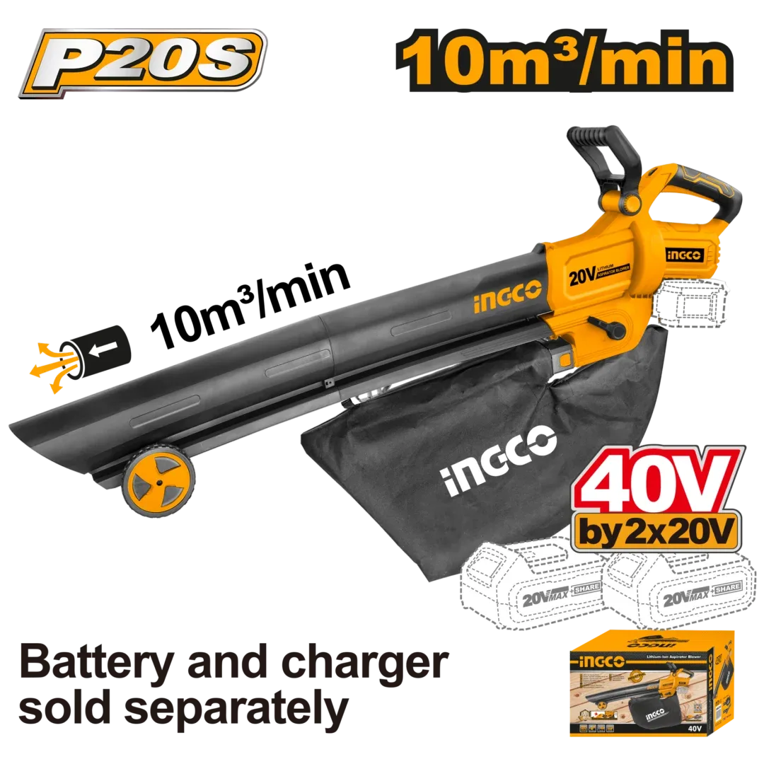 a47139-1.webp Suflanta frunze compatibilă cu acumulator 40V INGCO CABLI2003 - imagine 1