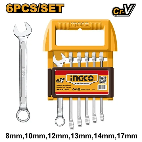54005.webp Set chei combinate 6 buc 8-17mm INDUSTRIAL INGCO HKSPA1066 — изображение 1