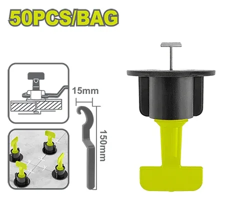 54017.webp Set sistem de nivelare pentru plăci ceramice 50buc. DYLLU DTXZ5301 - imagine 1
