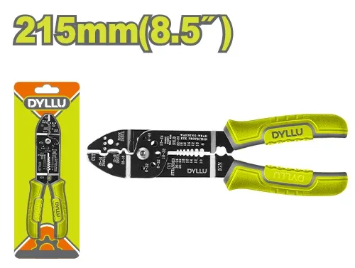 54038.webp Clește multifuncțional pentru dezizolat și tăiat cabluri 215mm DYLLU DTPL5685 - imagine 1