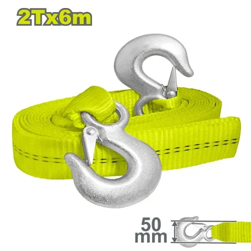 54041.webp Chingă de tractare cu cârlige din oțel 2000 Kg 6m x 50mm DYLLU DTRT33260 - imagine 1