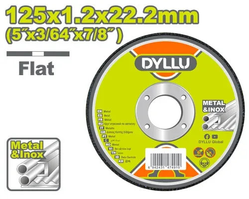 54046.webp Disc pentru taiat metal 125mm*1.2mm*22.2mmm DYLLU DTAC2351 — изображение 1